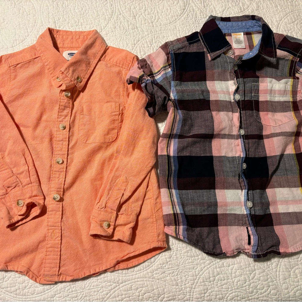 Boys sz 4 Button down bundle- old Navy & Gymboree